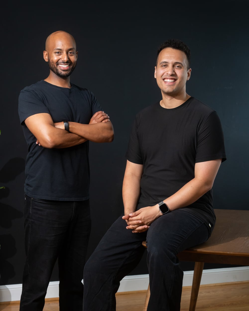 Yonas Beshawred, left, and Daniel Worku, right, StarSling's co-founders
